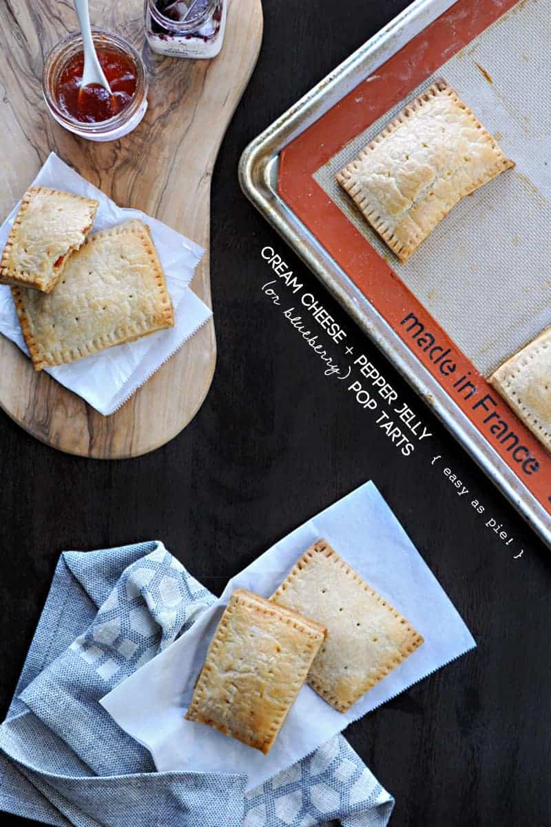 easy homemade cream cheese + pepper jelly (or blueberry) pop tarts | the pig & quill