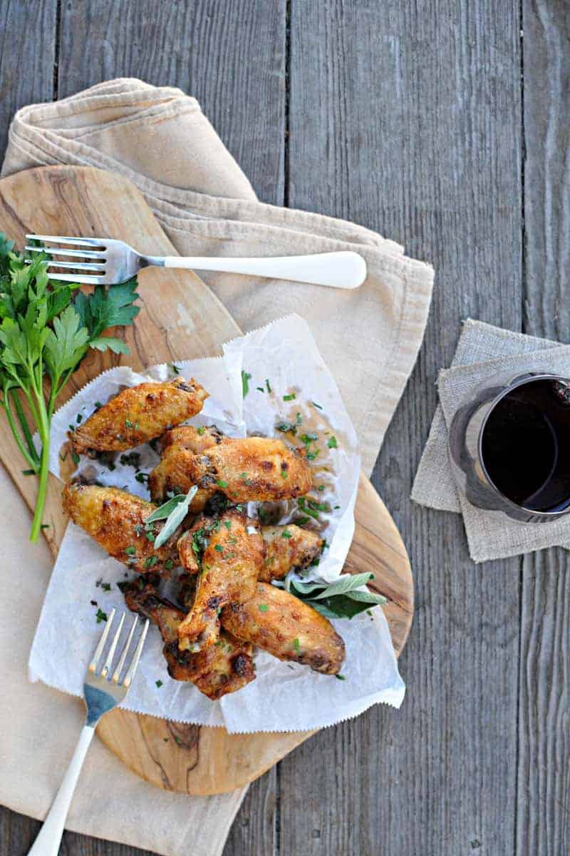 60-minute (Mini) Thanksgiving: Mayo-Roasted Chicken Wings // the pig & quill // #thanksgiving #holiday #fall #recipe