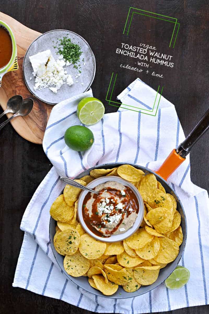 Two recipes in one: toasty, nutty hummus drizzled with a fast and foolproof spicy sauce. Super addicting! Full recipe at www.thepigandquill.com. #vegan #superbowl #snacks #recipe