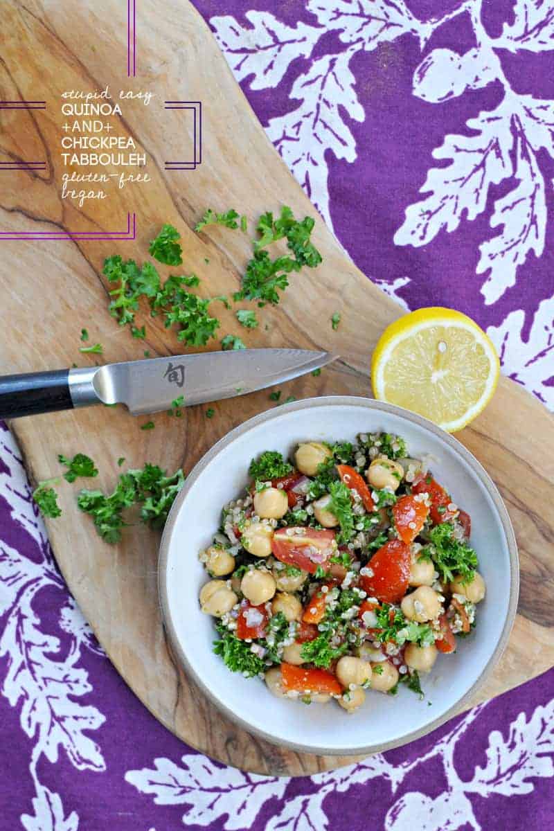 Takes only 10-mins and is perfect for lunches or potlucks! Full recipe at www.thepigandquill.com. #vegan #glutenfree #salad #recipe #quinoa