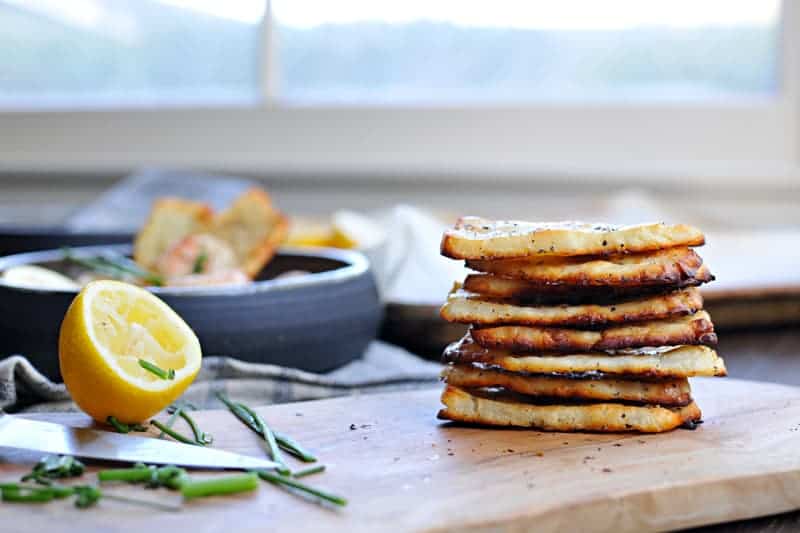 Roasted One-Pan Shrimp + Polenta with Halloumi or Pancetta Crisps (via thepigandquill.com)