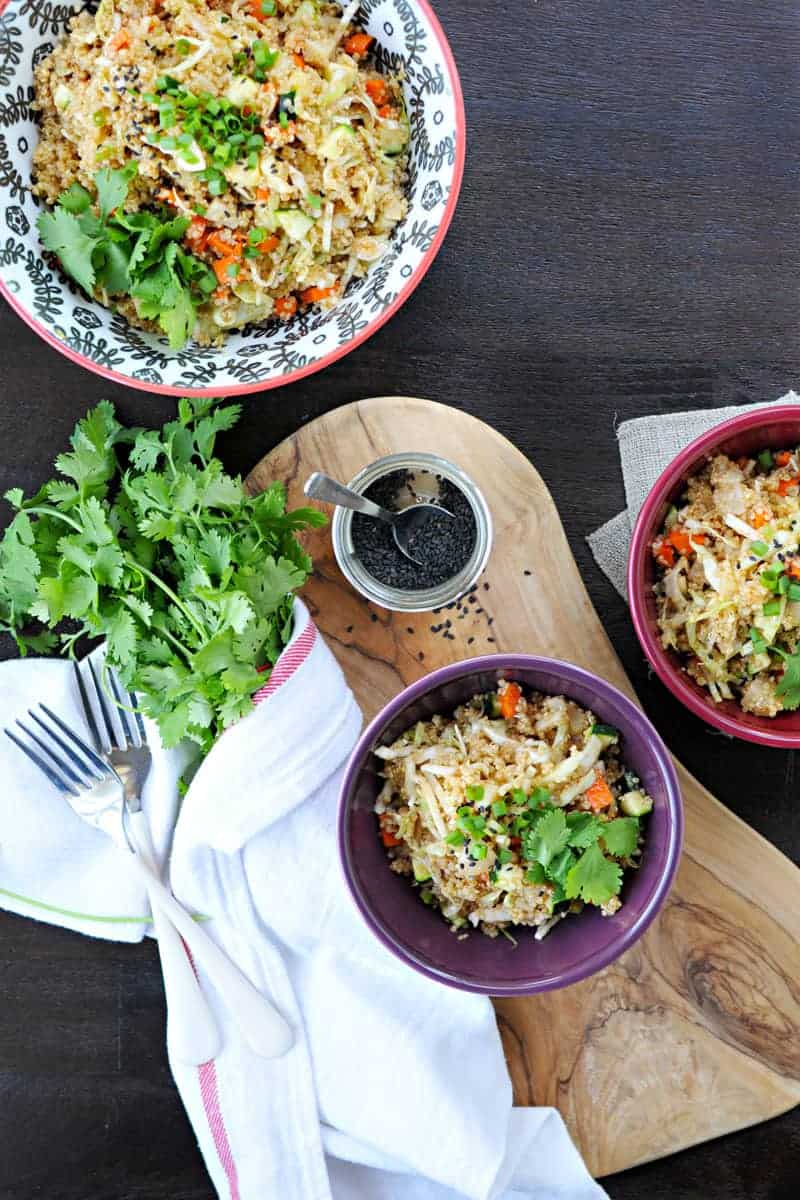 herbed asian quinoa salad recipe (gluten-free) | via thepigandquill.com