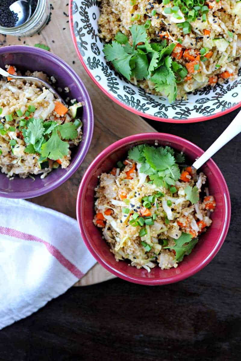 herbed asian quinoa salad recipe (gluten-free) | via thepigandquill.com