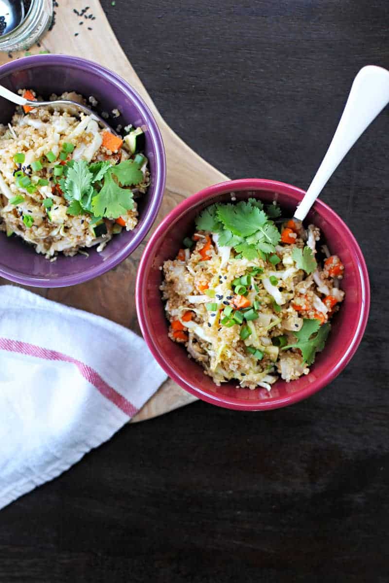 herbed asian quinoa salad recipe (gluten-free) | via thepigandquill.com