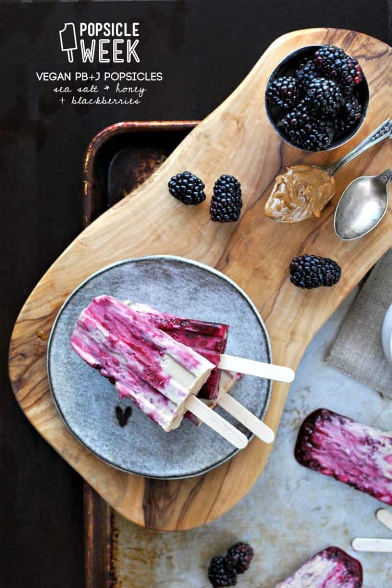 Popsicle Week vegan pb + j popsicles // #popsicleweek! - the pig & quill