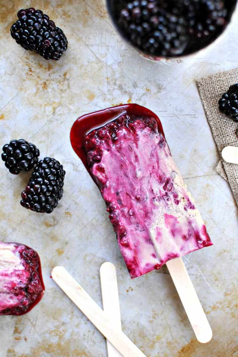 vegan peanut butter + jelly popsicles (or ice cream) via www.thepigandquill.com | #popsicleweek #summer #recipe #vegan