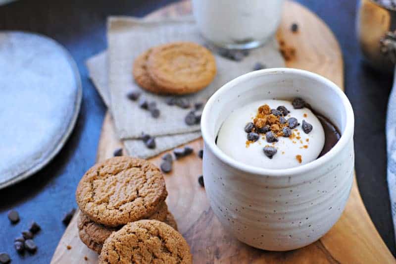 earl grey chocolate pots de creme with honeyed coconut whip (via thepigandquill.com) #dessert #recipe #dairyfree #chocolate