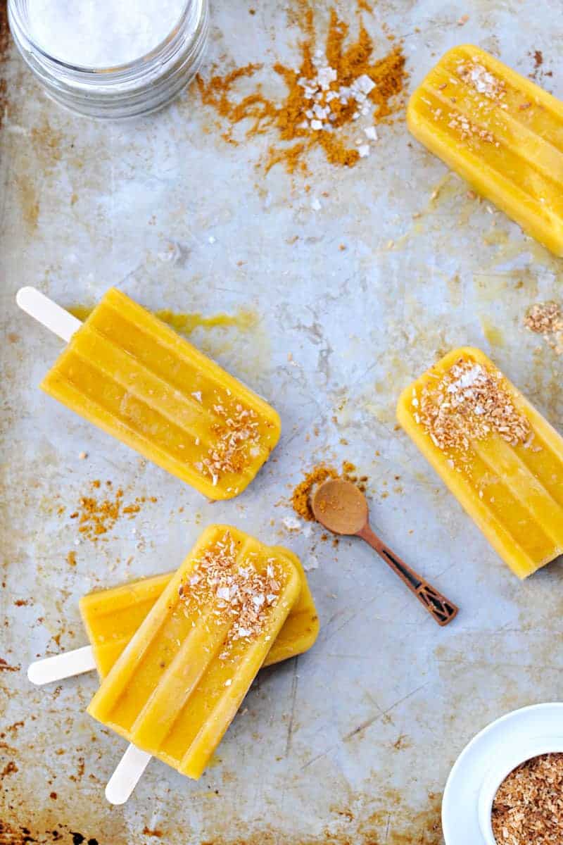 curried cantaloupe + toasted coconut ice pops recipe (via thepigandquill.com) #spicy #vegan #dairyfree #sweets