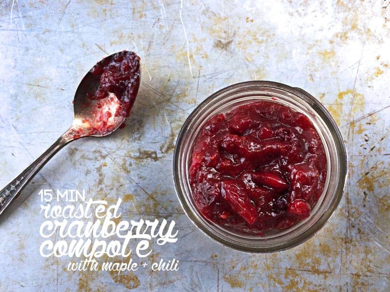 15-min roasted cranberry compote (via thepigandquill.com) #thanksgiving #recipe #vegan #refinedsugarfree