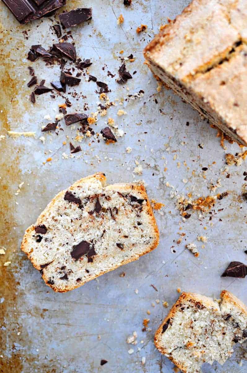 Triple Coconut + Chocolate Bread recipe (via thepigandquill.com) #dairyfree #baking #chocolate #coconut #holiday