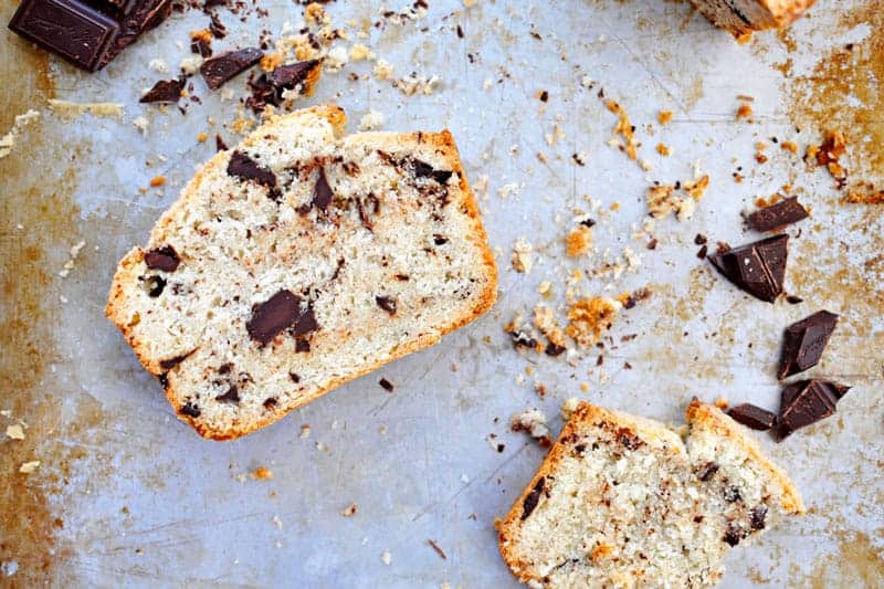 Triple Coconut + Chocolate Bread recipe (via thepigandquill.com) #dairyfree #baking #chocolate #coconut #holiday