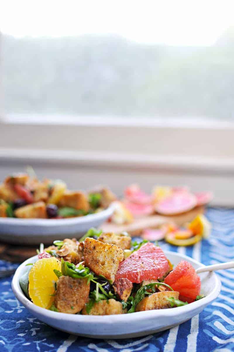 Holiday Panzanella with Duck-Fat Roasted Croutons, Winter Citrus + Hazelnuts recipe (via thepigandquill.com) #dairyfree #holiday #salad