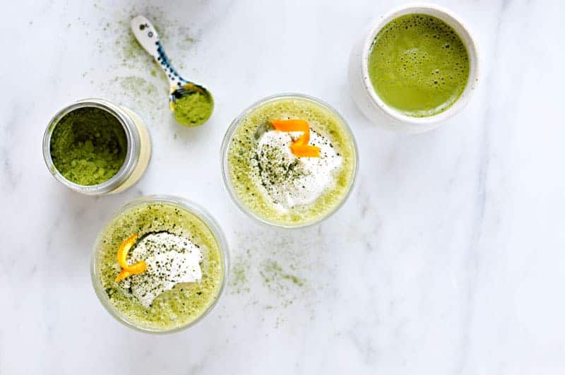 Citrus Matcha Latté recipe hot + iced (via thepigandquill.com) // #vegan #dairyfree #spring #tea