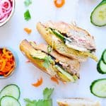 Hoisin-Grilled Eggplant + Avocado Bánh Mì (via thepigandquill.com) #vegetarian