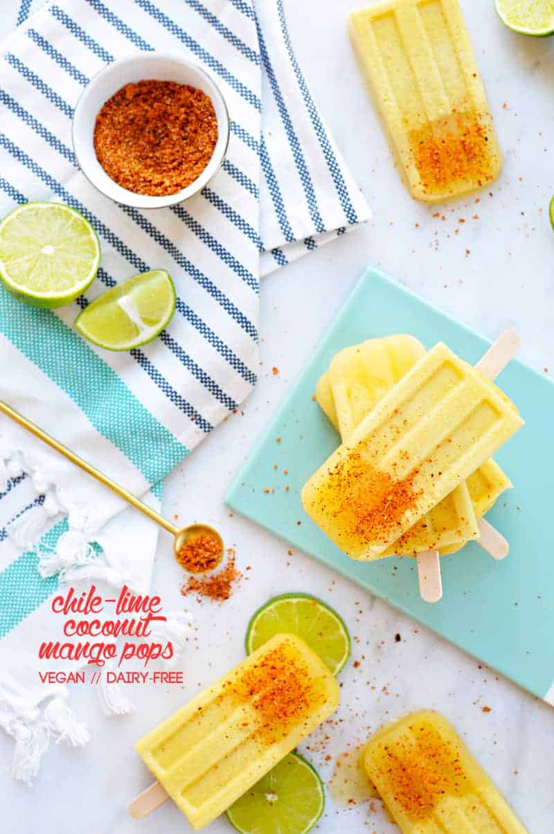 Chile-Lime Mango Coconut Pops recipe (via thepigandquill.com) #vegan #dairyfree