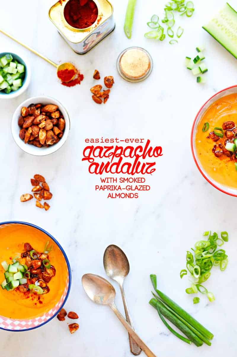 pacho Andaluz with Smoked Paprika-Glazed Almonds recipe (via thepigandquill.com) #vegetarian #dairyfree #vegan #soup #summer
