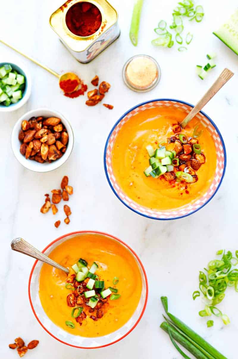 pacho Andaluz with Smoked Paprika-Glazed Almonds recipe (via thepigandquill.com) #vegetarian #dairyfree #vegan #soup #summer