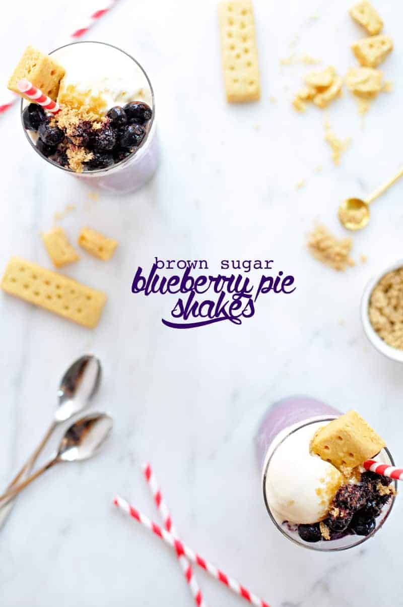 Brown Sugar Blueberry Pie Shakes recipe (via thepigandquill.com) #milkshake #icecream #summer #drinkthesummer