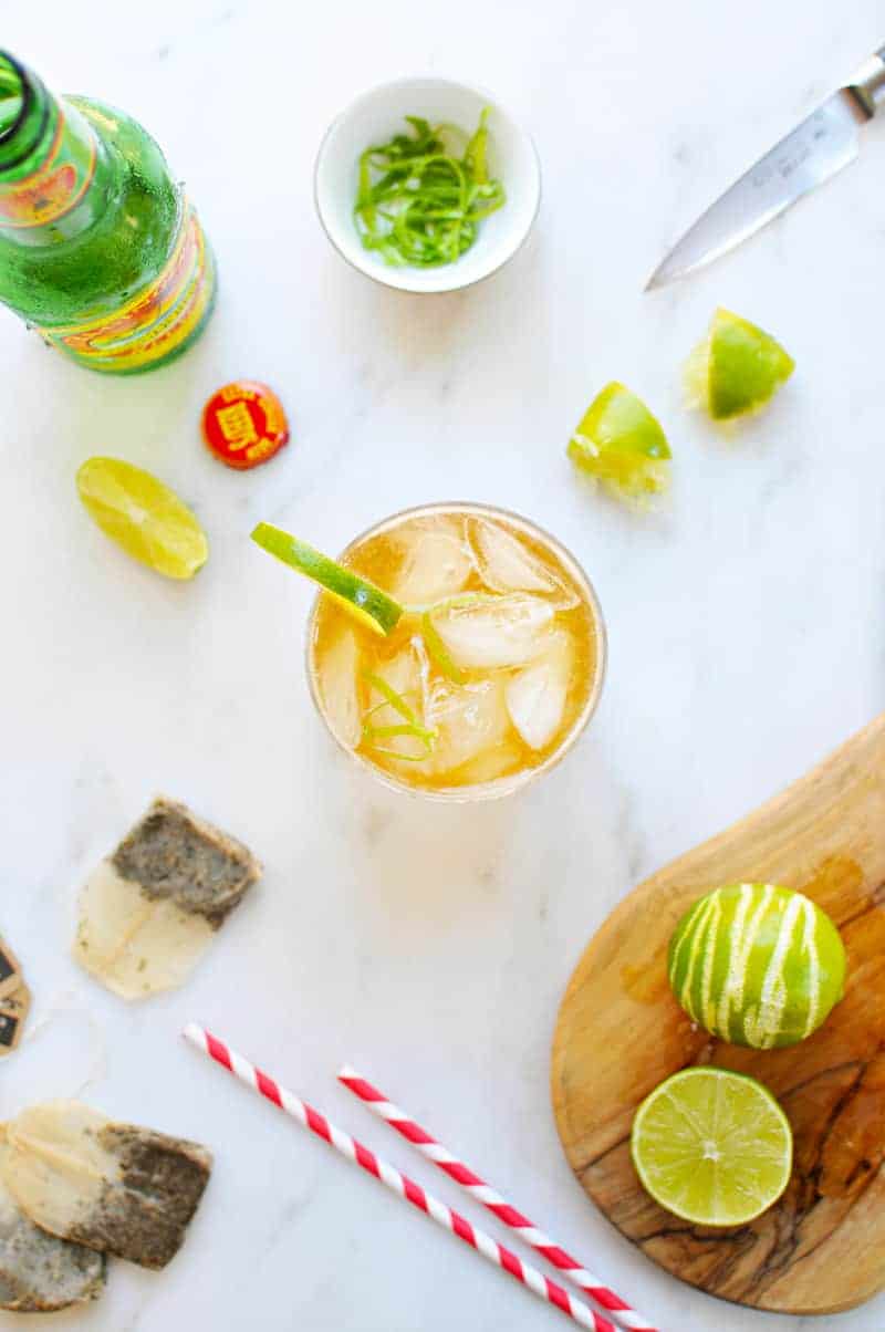 Gingered Mint Tea Sparkler recipe (via thepigandquill.com) #nonalcoholic #mocktail #summer