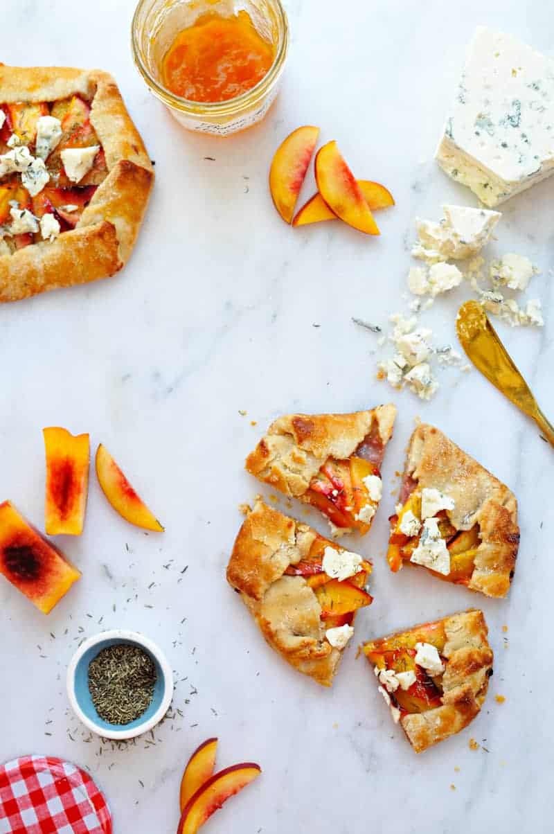 Nectarine + Prosciutto Galettes with Gorgonzola + Thyme recipe (via thepigandquill.com) #pastry #baking #pie #dessert