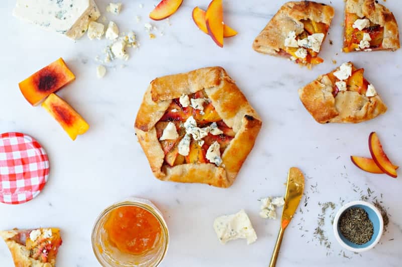 Nectarine + Prosciutto Galettes with Gorgonzola + Thyme recipe (via thepigandquill.com) #pastry #baking #pie #dessert