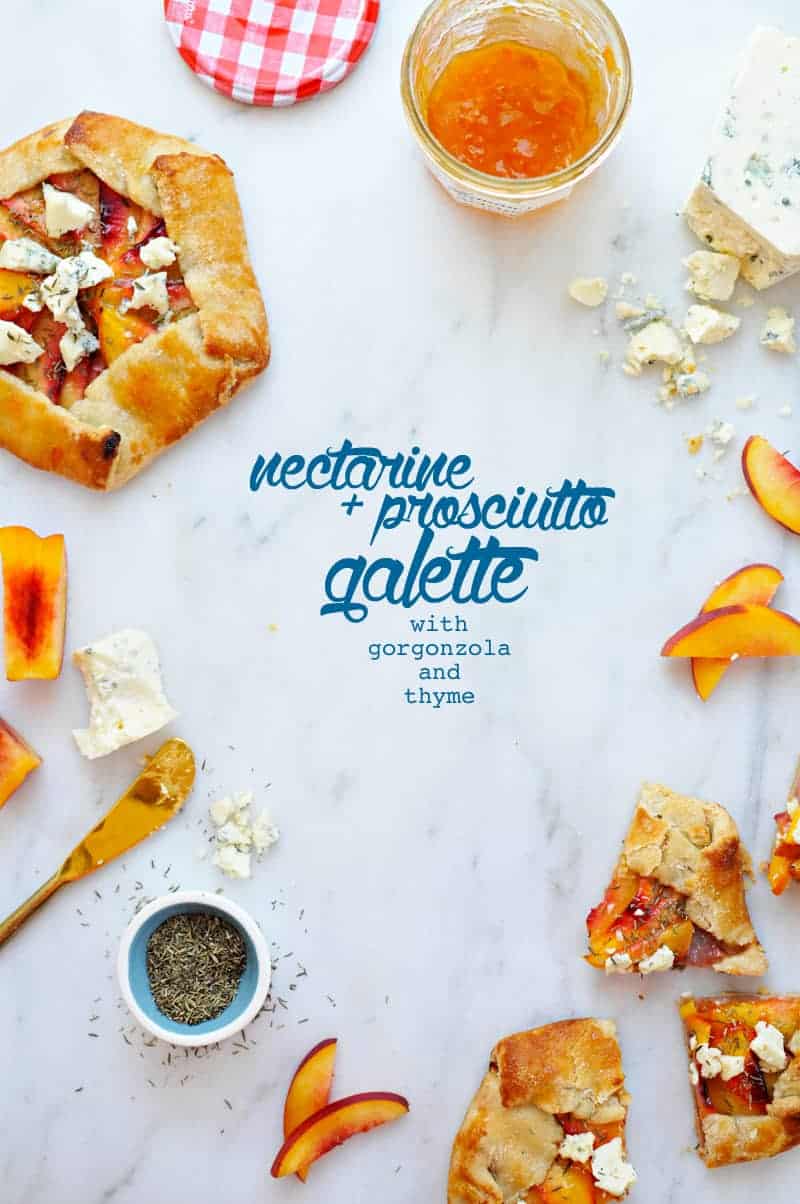 Nectarine + Prosciutto Galettes with Gorgonzola + Thyme recipe (via thepigandquill.com) #pastry #baking #pie #dessert