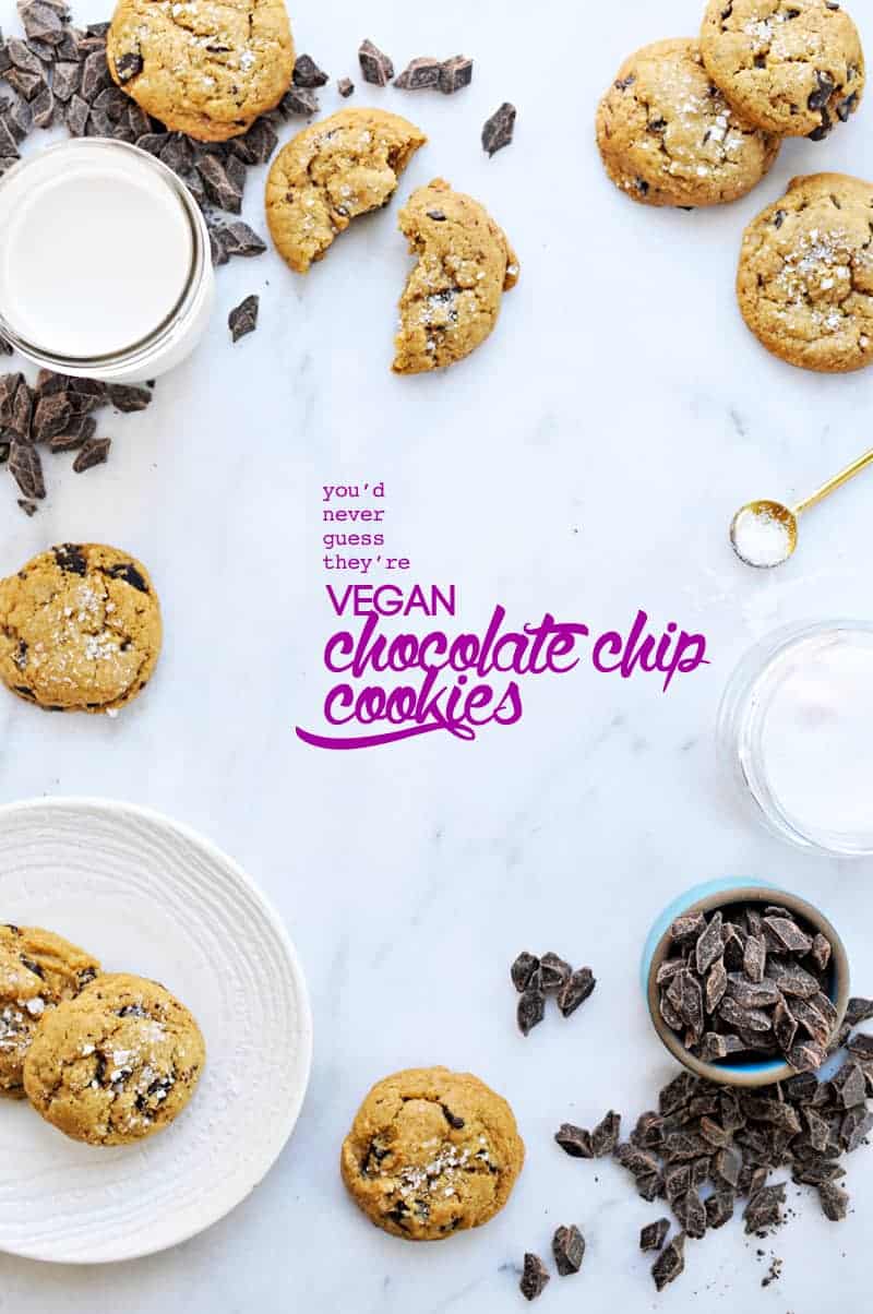 (You'll Never Guess They're) Vegan Chocolate Chip Cookies (via thepigandquill.com) #baking #dairyfree #eggfree