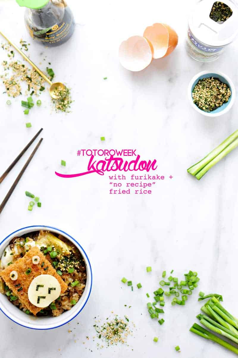 #Totoroweek Katsudon with Furikake + "No Recipe" Fried Rice (via thepigandquill.com) #dairyfree