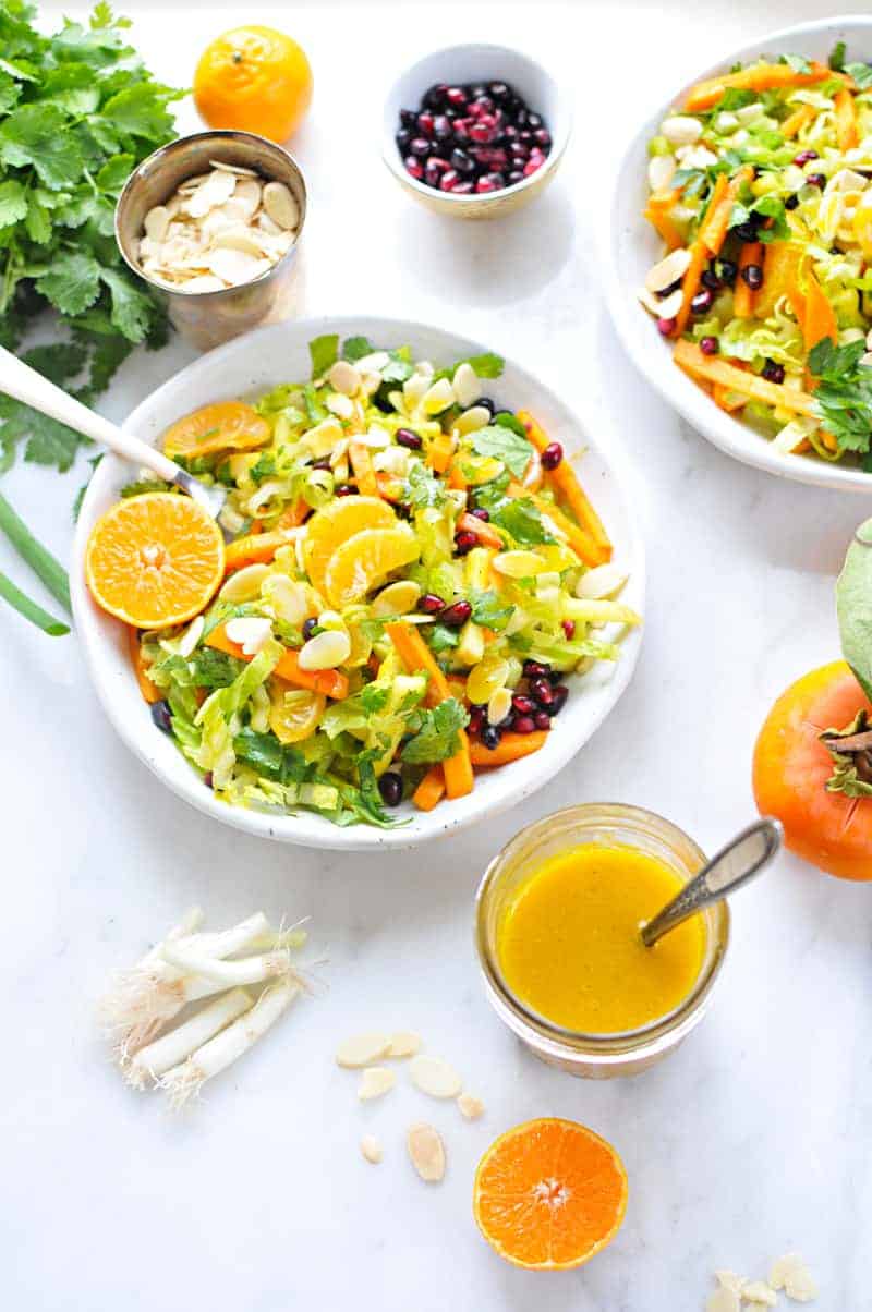 Ultimate Fall Chopped Salad with Honeyed Tangerine-Turmeric Vinaigrette (via thepigandquill.com) #vegetarian #vegan #dairyfree