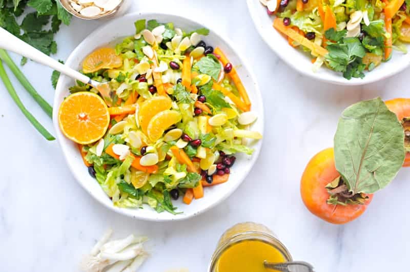 Ultimate Fall Chopped Salad with Honeyed Tangerine-Turmeric Vinaigrette (via thepigandquill.com) #vegetarian #vegan #dairyfree