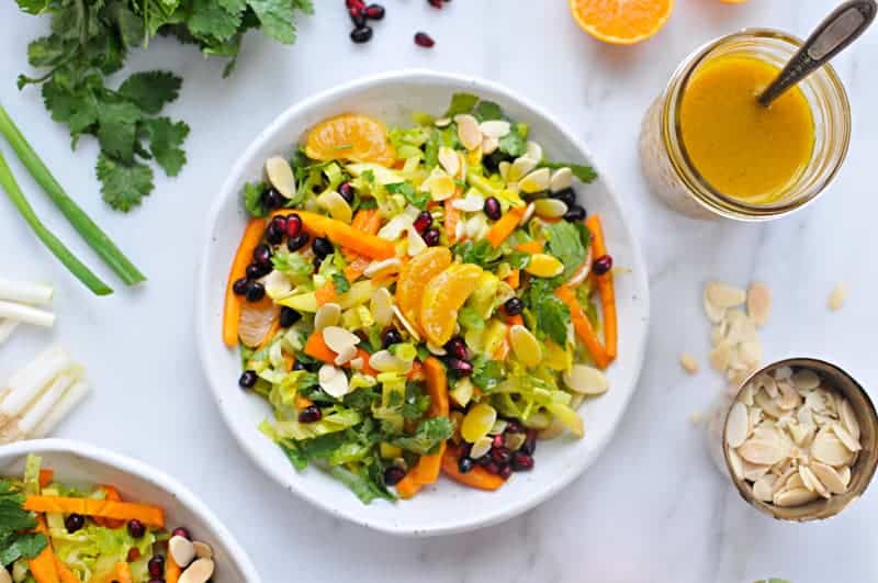 Ultimate Fall Chopped Salad with Honeyed Tangerine-Turmeric Vinaigrette (via thepigandquill.com) #vegetarian #vegan #dairyfree