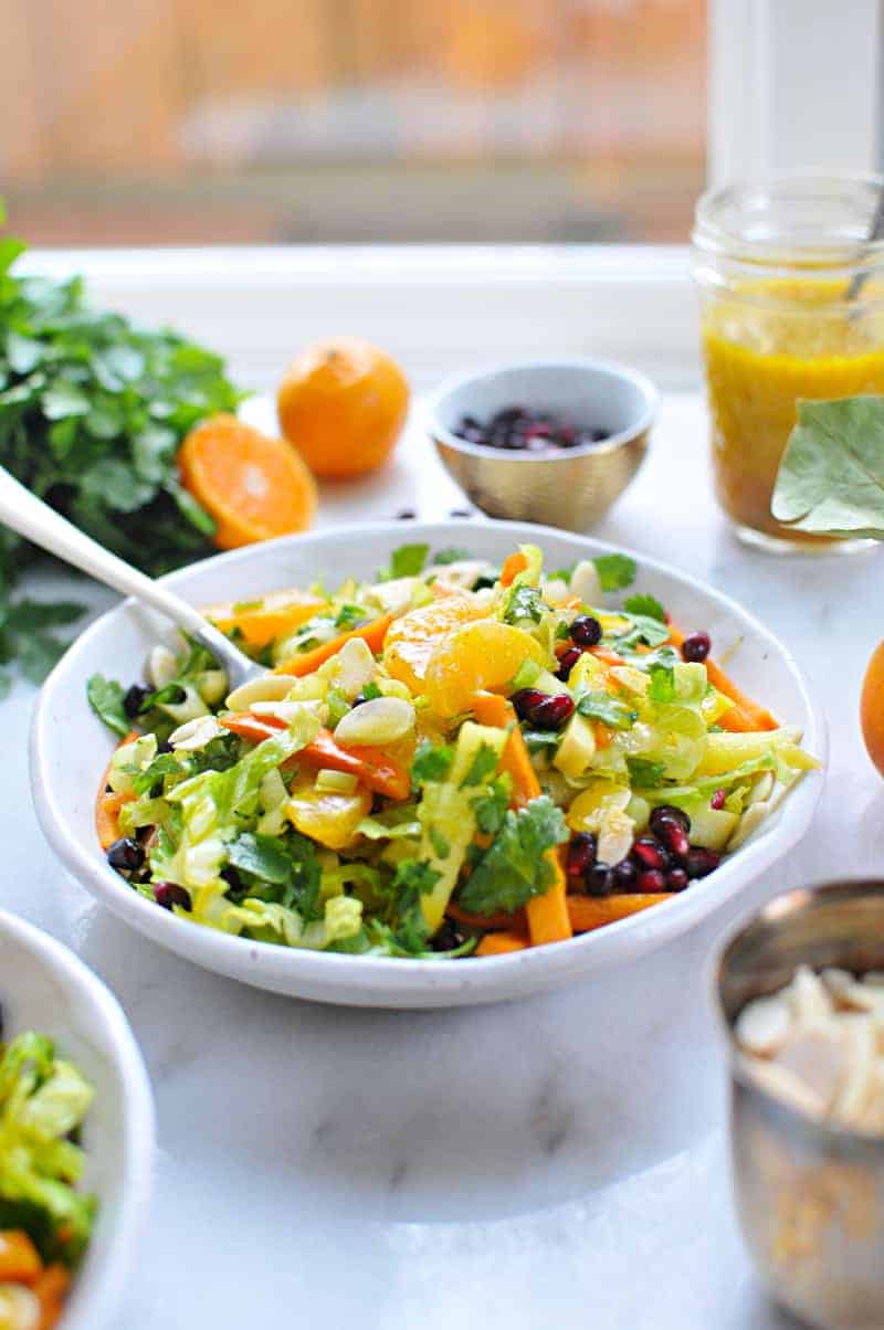 Ultimate Fall Chopped Salad with Honeyed Tangerine-Turmeric Vinaigrette (via thepigandquill.com) #vegetarian #vegan #dairyfree