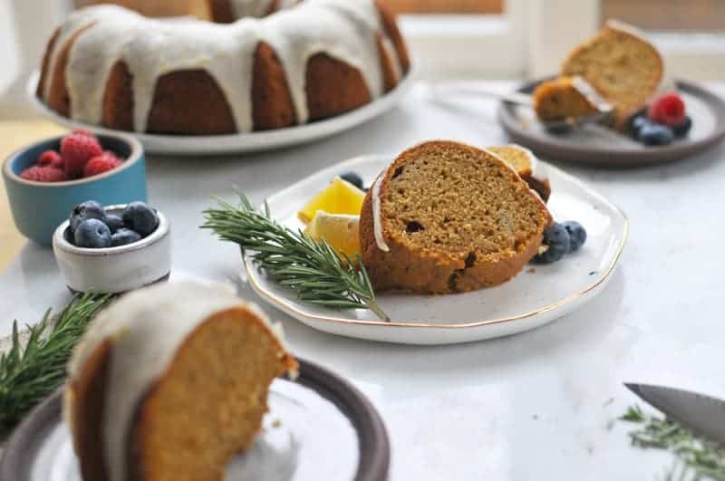 Rosemary Olive Oil Cake with Meyer Lemon Glaze (Gluten-Free) (via thepigandquill.com) #baking #sweets #bundt