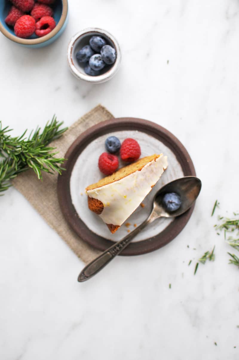 Rosemary Olive Oil Cake with Meyer Lemon Glaze (Gluten-Free) (via thepigandquill.com) #baking #sweets #bundt