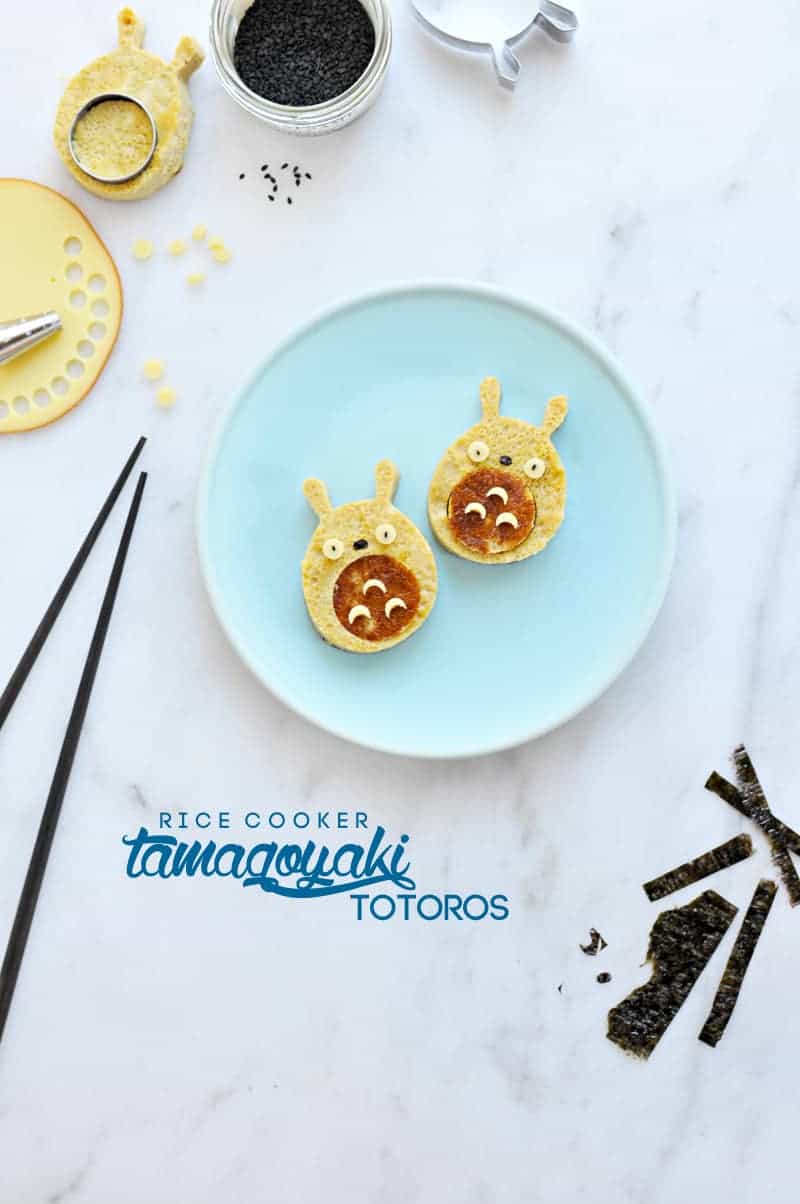 Rice Cooker Tamagoyaki Totoros (via thepigandquill.com) #breakfast #toddlereats #bakedeggs #totoroweek