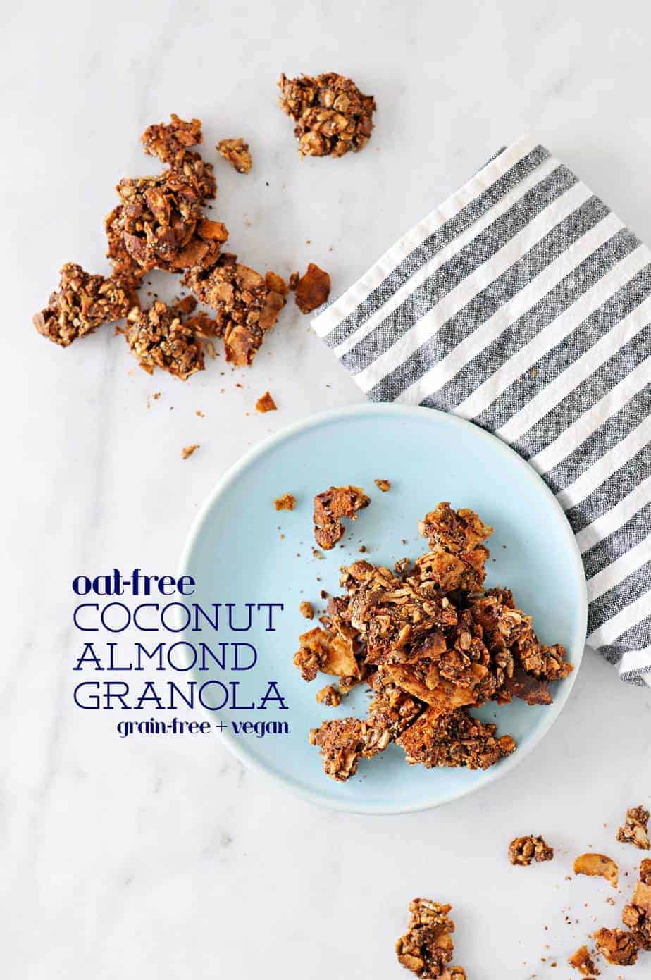 Oat-Free Coconut Almond Granola Recipe | Grain-Free + Vegan (via thepigandquill.com) #breakfast #mealprep