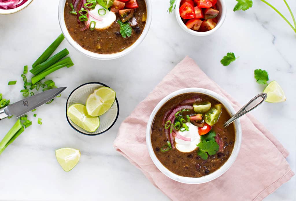Easy Weeknight Black Bean Soup (Vegan Optional) the pig & quill