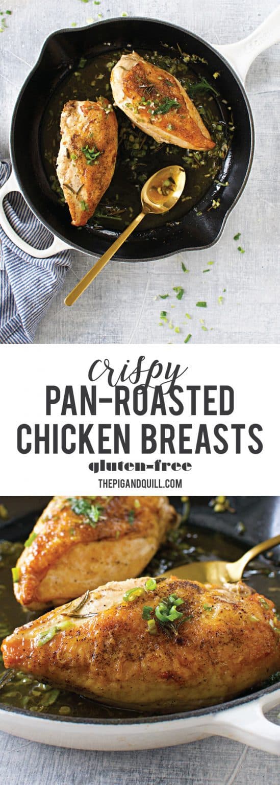 Crispy PanRoasted Chicken Breasts with LemonScallion Drippings the pig & quill