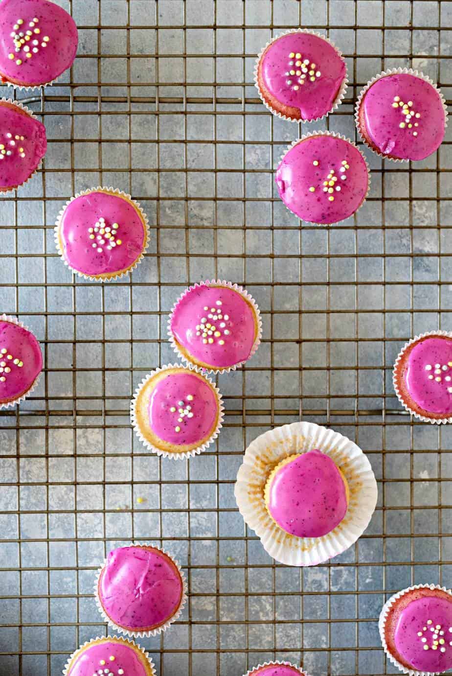 Pink Mini Vegan Donut Muffins recipe via thepigandquill.com #quarantinebaking #baking #eggfree #dairyfree