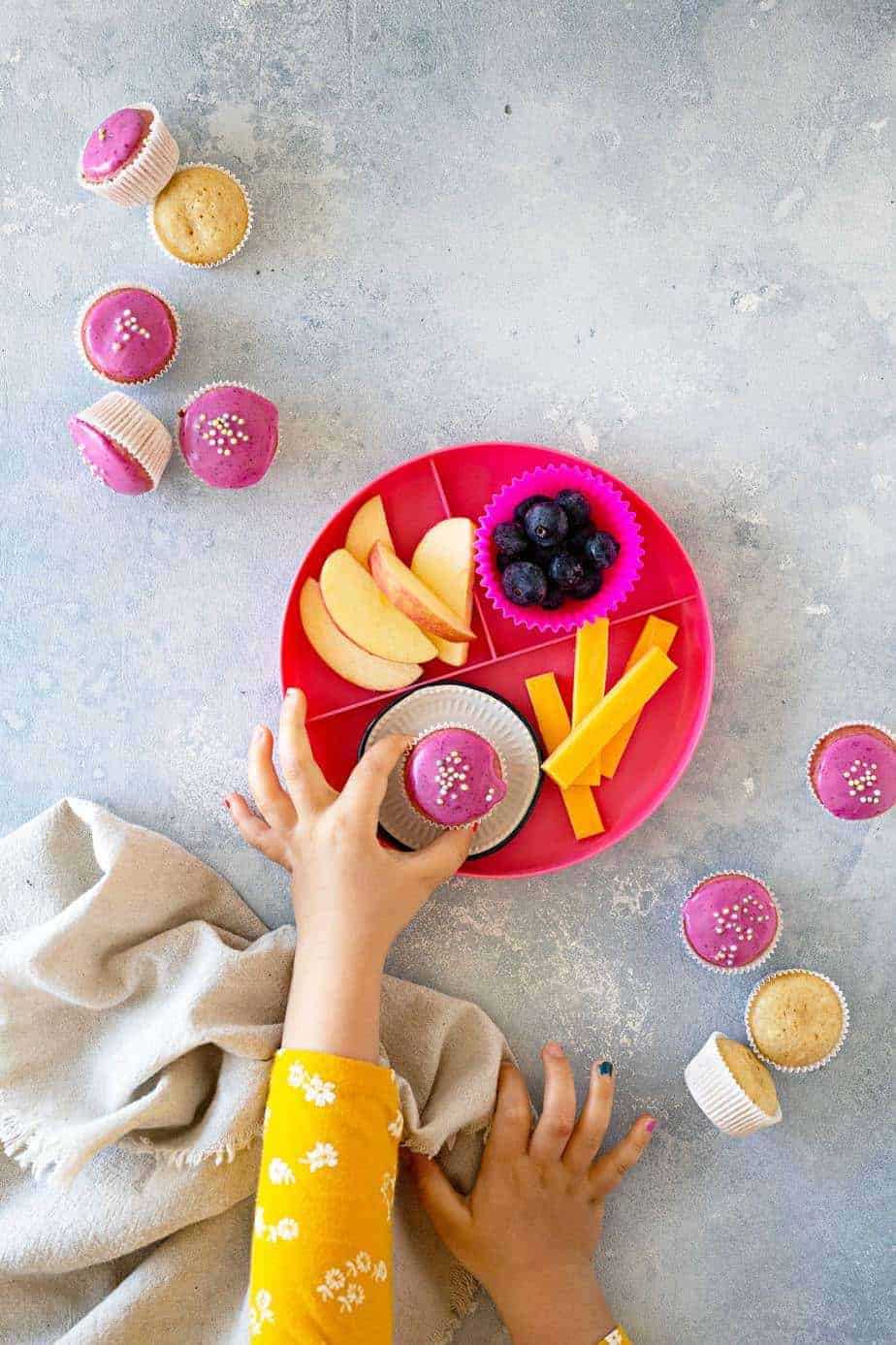 Pink Mini Vegan Donut Muffins recipe via thepigandquill.com #quarantinebaking #baking #eggfree #dairyfree