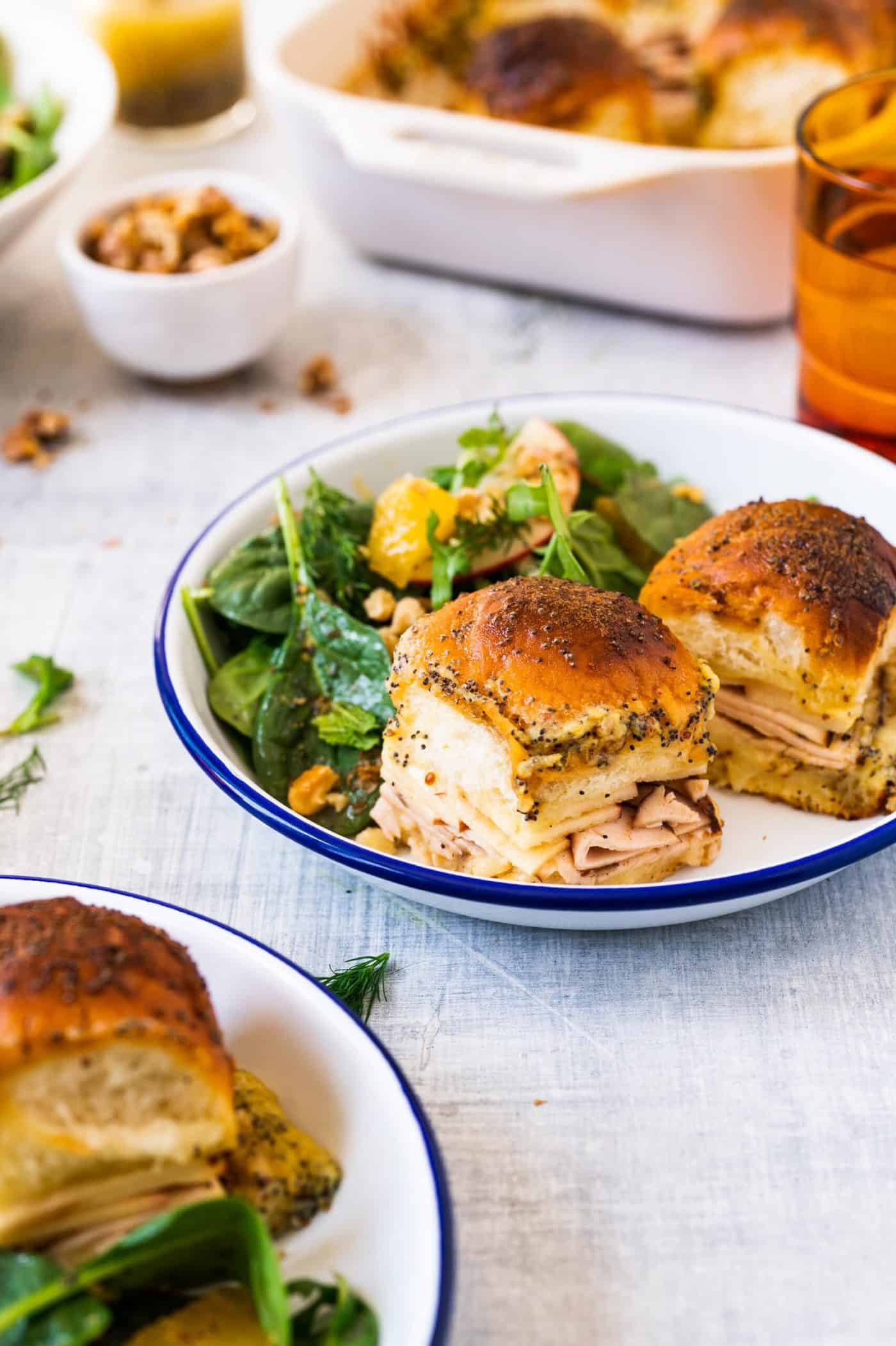 Pig and Quill Baked Smoked Turkey Sliders + Spring Herb Salad Recipe