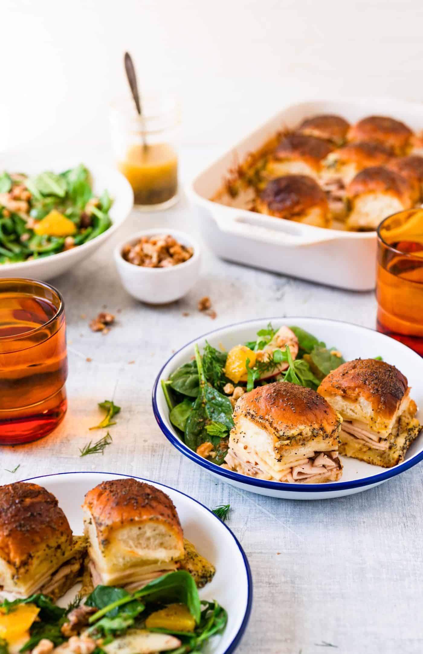 Pig and Quill Baked Smoked Turkey Sliders + Spring Herb Salad Recipe